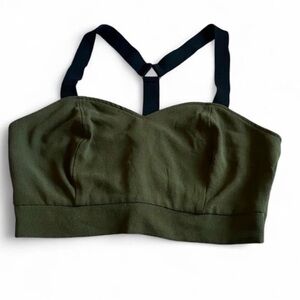 Olive Green Top with Black Straps